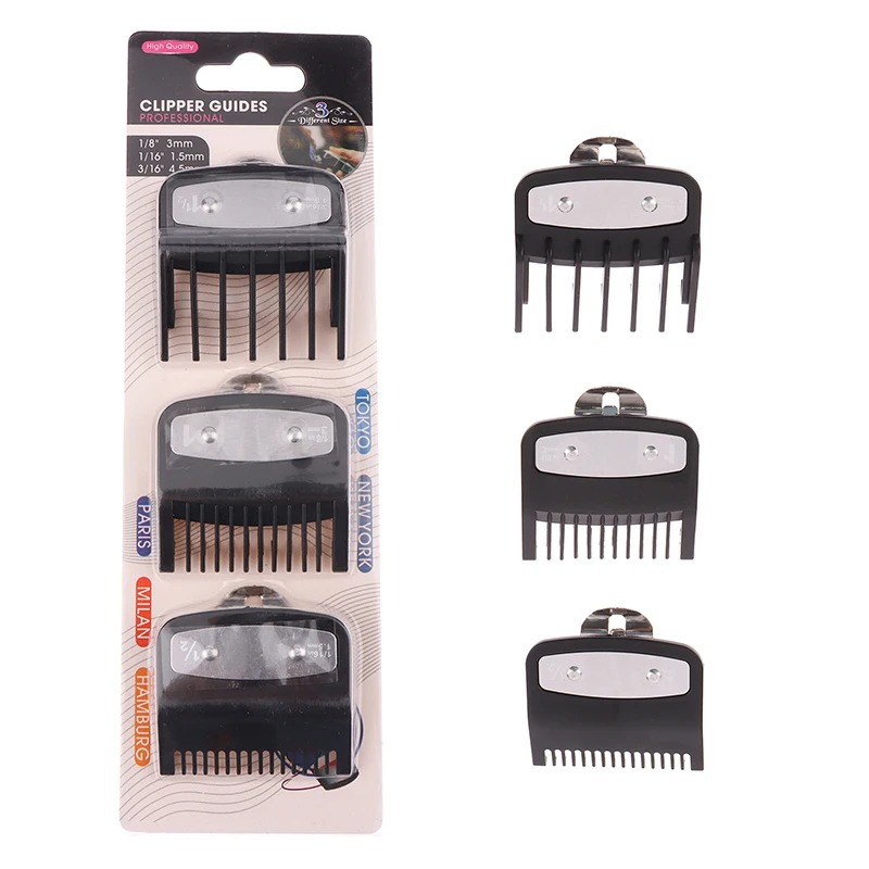 Clipper Guard Guide Combs Set - 2026 Black Limit Kamset Haarkapper Kammen