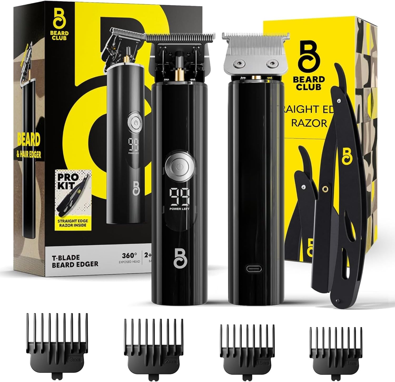Zero Gapped T Blade Hair Trimmer - Professionele baardtrimmer voor heren met T-vormig