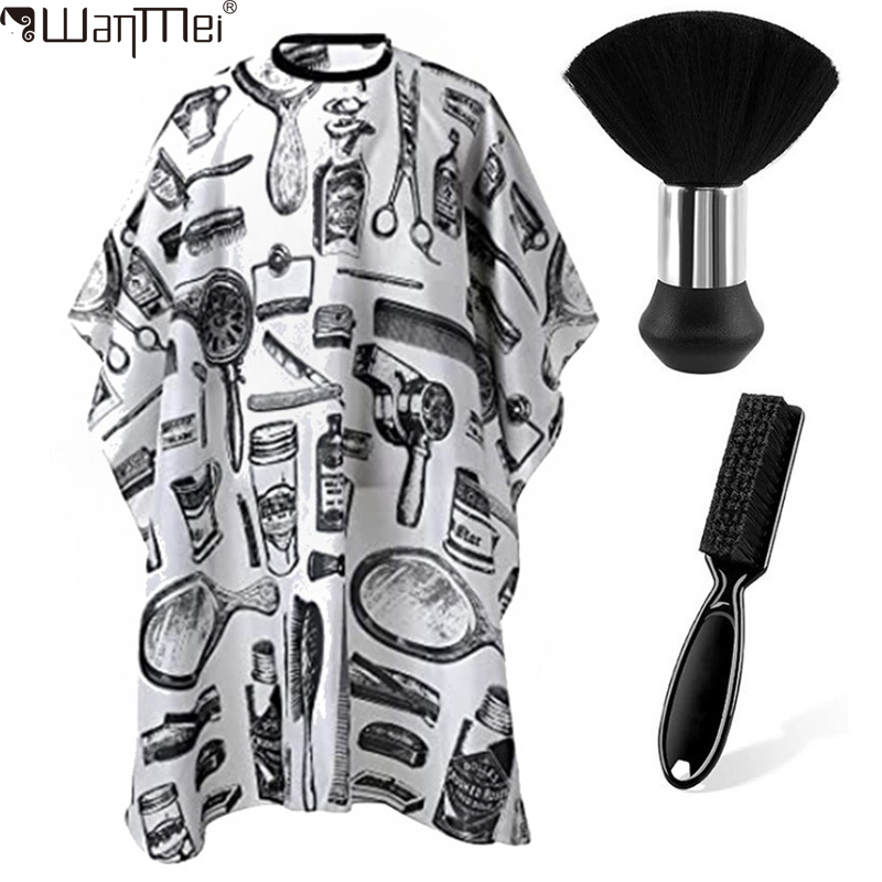 Neck Duster Brush Barber Salon - WANMEI Haar Knippen Kapper Cape Set