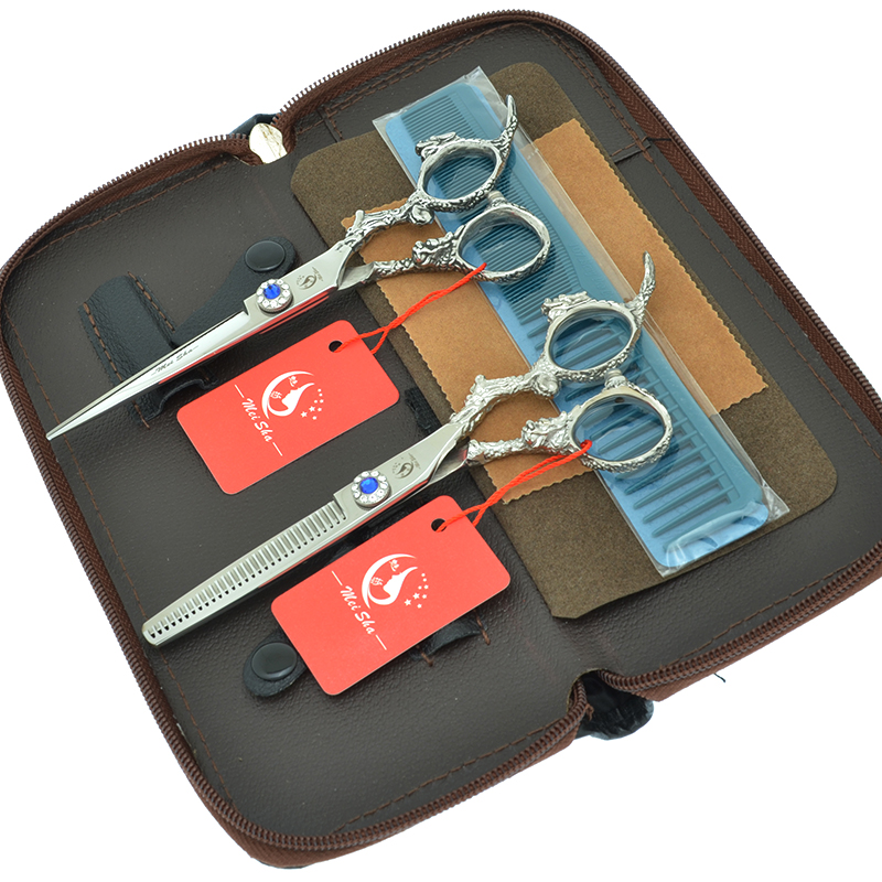 Hair Cutting Scissors Shears Set 6 Inch - 6 inch kappersschaarset met drakenhandvat, knipschaar,