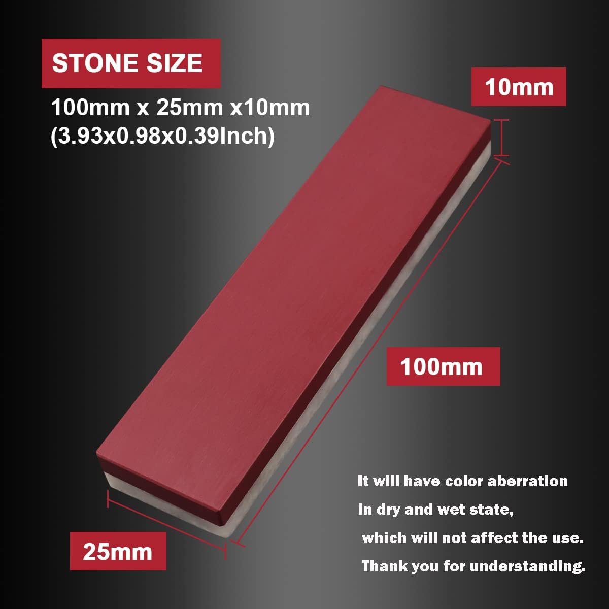 Clipper Blade Sharpener Stone - Combinatie slijpsteen messenslijper, Ruby zakformaat slijpsteen,