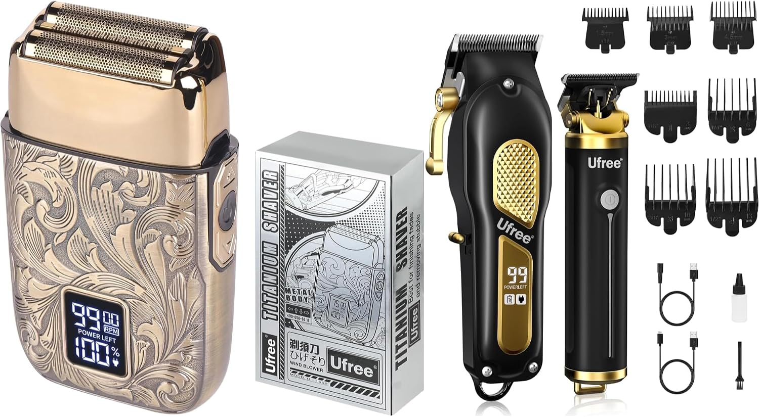 Foil Shaver Cordless Electric Bald Head - Professionele set met draadloze tondeuse en
