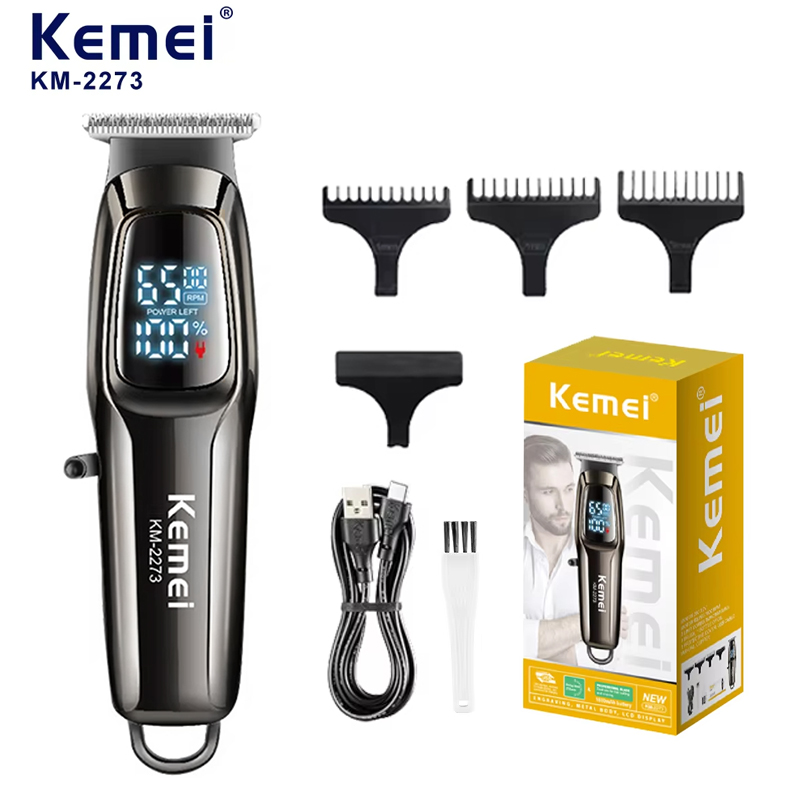Cordless Hair Clippers Professional Barber - Kemei KM-2273 Oplaadbare elektrische tondeuse Professionele