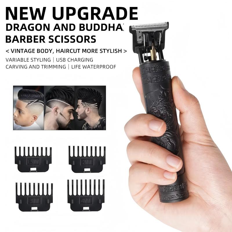 Zero Gapped T Blade Hair Trimmer - T9 Haarknipper Set Vintage Roestvrijstalen Mes