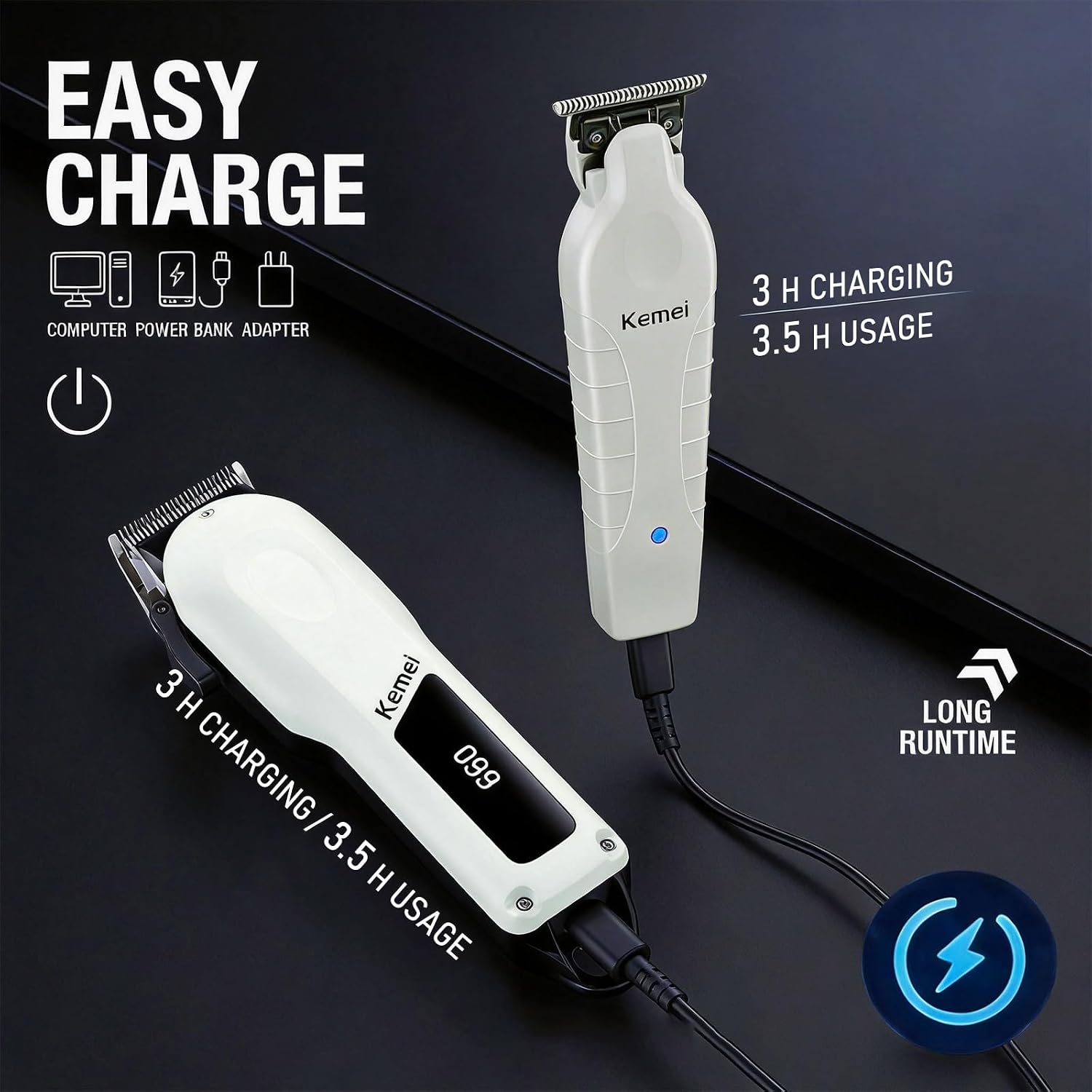 KEMEI 2-pack professionele haa - Zero Gapped T Blade Hair Trimmer recensie en prijs