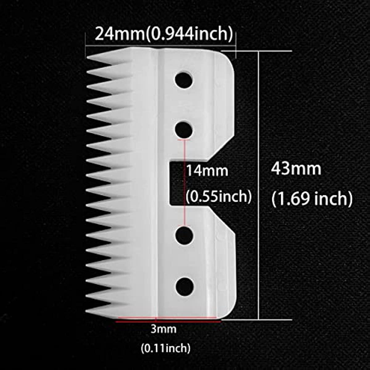2 stks 18 Tanden Tondeuse Mess - Hair Clipper Ceramic Blade Replacement recensie en prijs