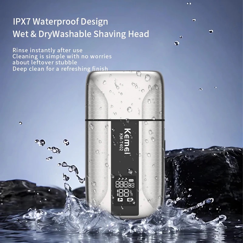 Kemei T402 UV-desinfecterende  - Foil Shaver Cordless Electric Bald Head recensie en prijs