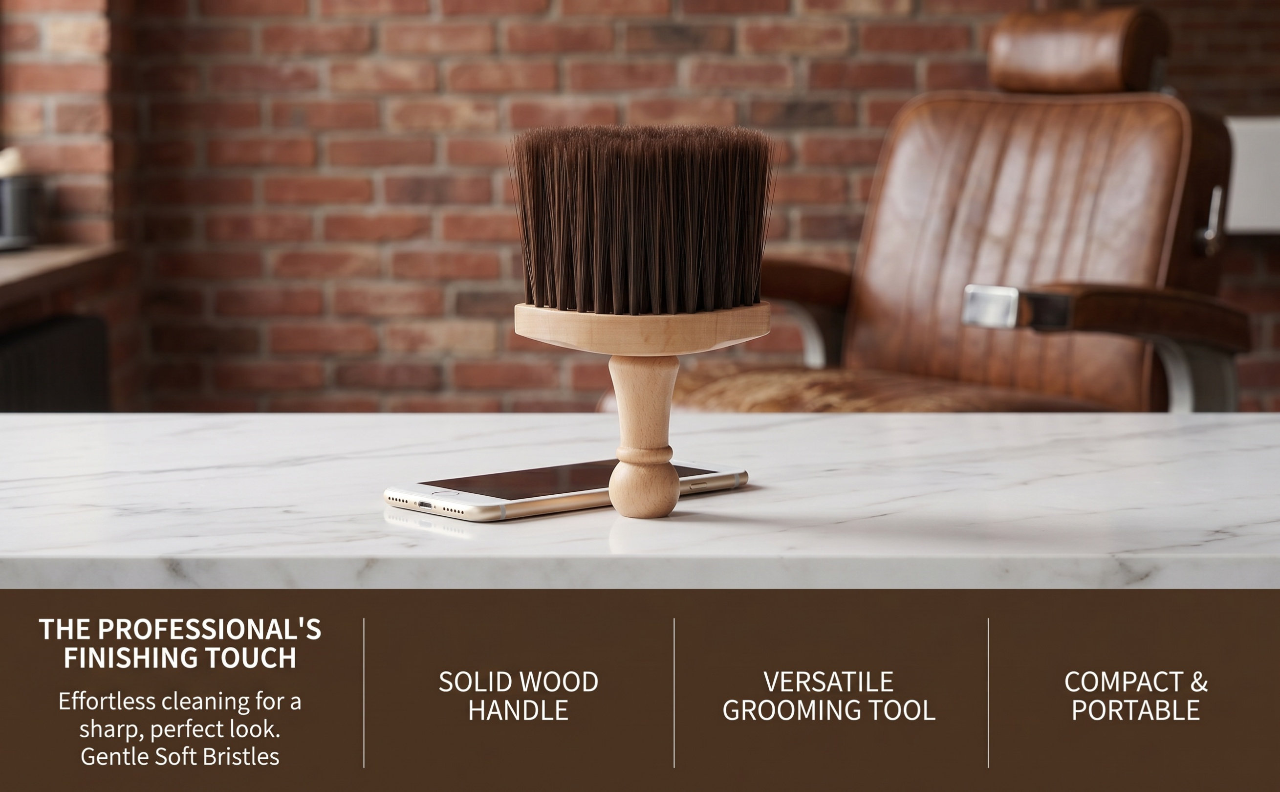 Baardborstel met zachte haren, - Neck Duster Brush Barber Salon recensie en prijs