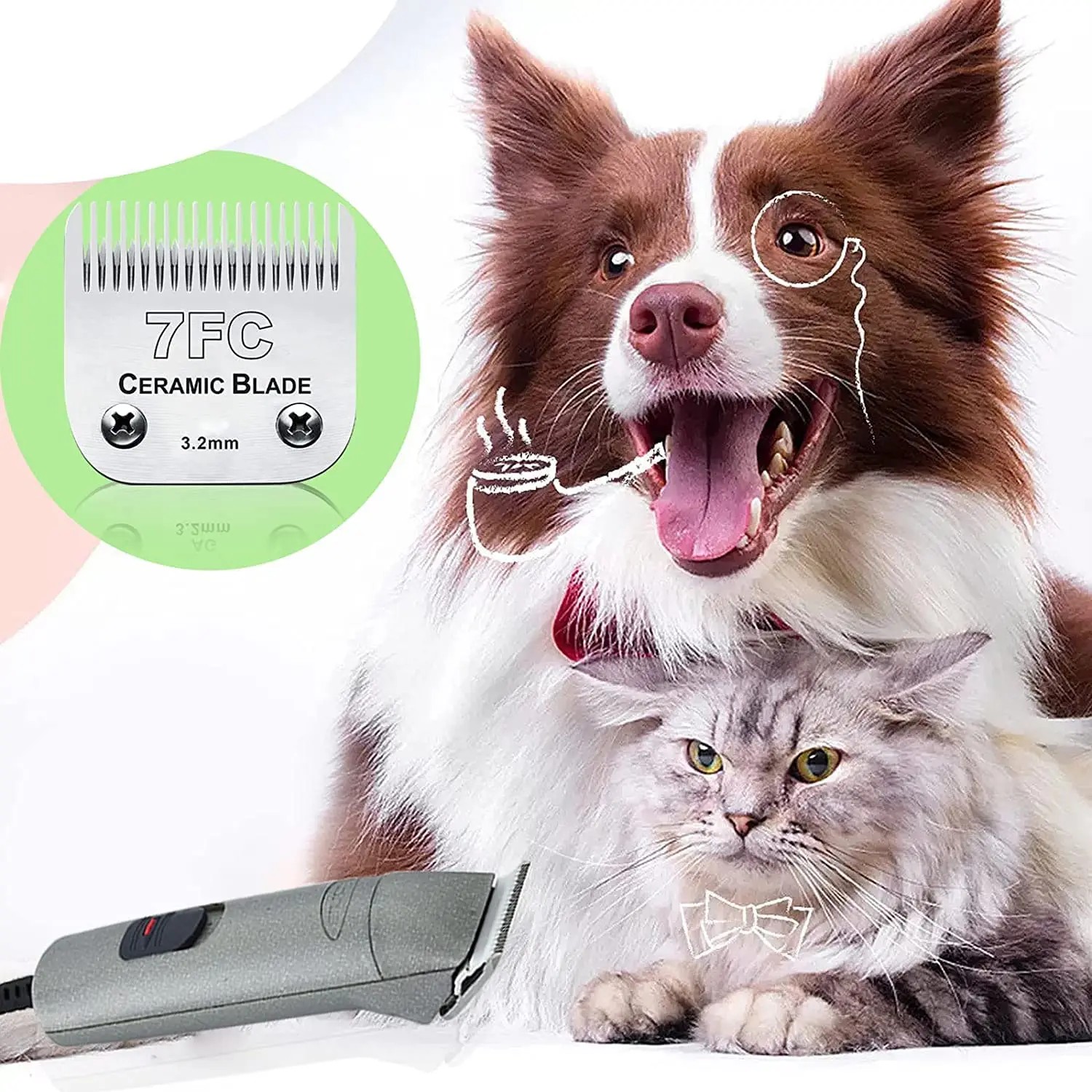 7FC afneembare tondeusebladen  - Hair Clipper Ceramic Blade Replacement recensie en prijs